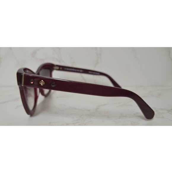 NEW Kate Spade Krissy Burgundy & Bronze Gradient Women's Sunglasses - Picture 3 of 8
